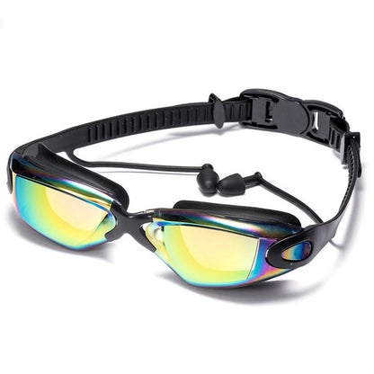 Adults Antifog Swimming Goggles with Earplugs & Nose Clip by HitMyNeed