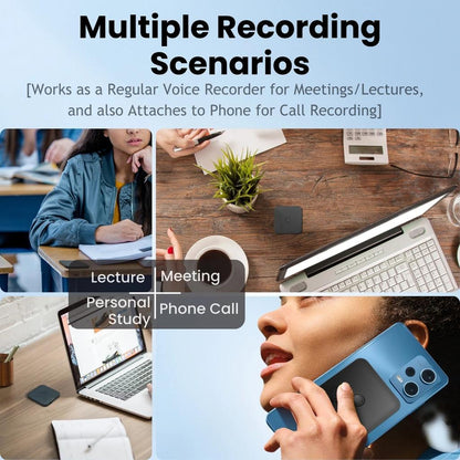 AI Voice & Call Recorder with 64GB and 102-Language Text by HitMyNeed