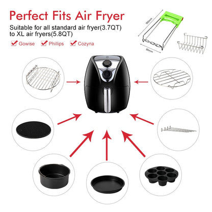 Air Fryer Accessories 6‑Piece Cooking Set, 4.2L by HitMyNeed