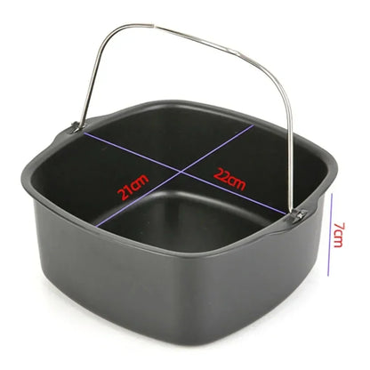 Air Fryer Non-Stick Cake Baking Tray Basket 7" & 8" by HitMyNeed