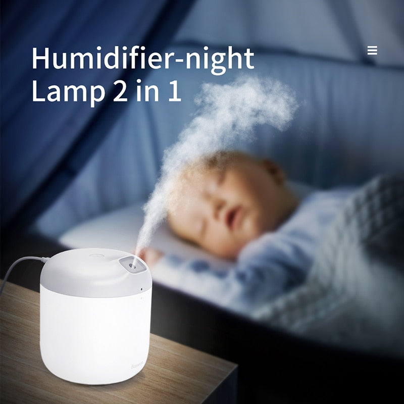 Air Humidifier Purifier with LED Night Light, 600ml by HitMyNeed