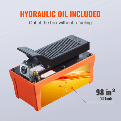 Air Hydraulic Foot Pump 10,000 PSI, 1.6L Reservoir by HitMyNeed