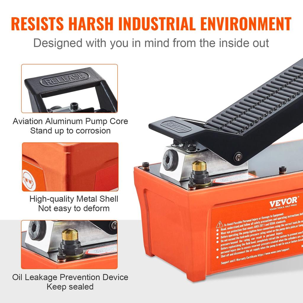 Air Hydraulic Foot Pump 10,000 PSI, 1.6L Reservoir by HitMyNeed