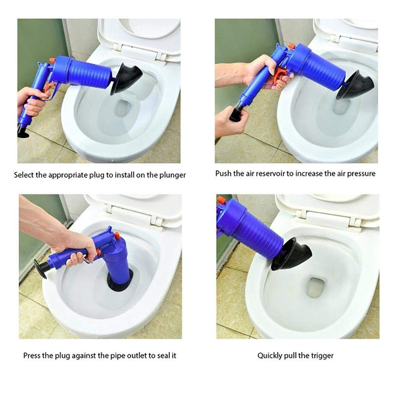 Air-Powered Toilet Plunger Drain Blaster Gun by HitMyNeed