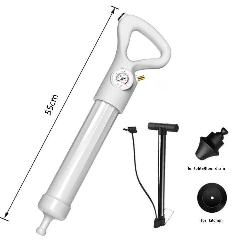 Air Toilet Plunger with Pressure Pump Gauge by HitMyNeed
