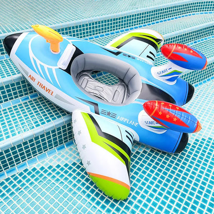 Aircraft Baby Swim Ring Seat with Water Gun by HitMyNeed