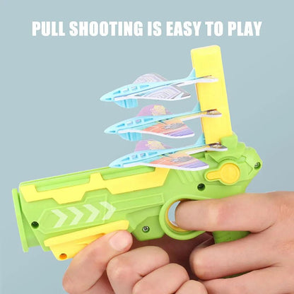 Airplane Launcher Gun with 6 Foam Planes by HitMyNeed