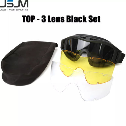 Airsoft Tactical Goggles with 3 Interchangeable Lenses by HitMyNeed