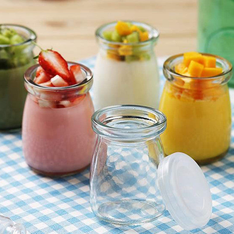 Airtight 100ml Pudding Glass Jars Set of 8 by HitMyNeed