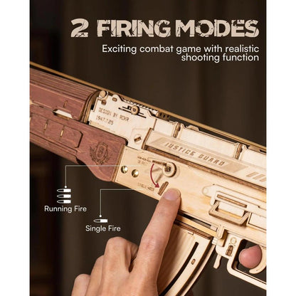 AK47 3D Wooden Rubber Band Gun DIY Model Kit by HitMyNeed