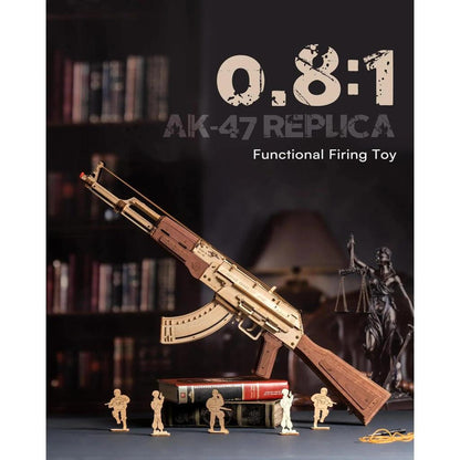 AK47 3D Wooden Rubber Band Gun DIY Model Kit by HitMyNeed