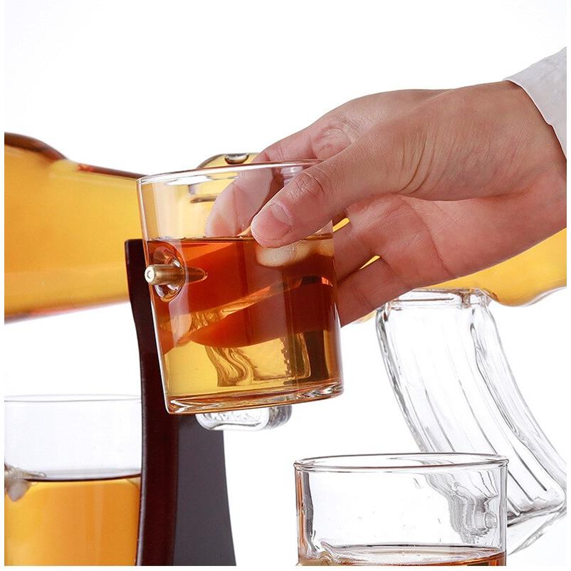 AK47 Whiskey Gun Decanter Set with Shot Glasses by HitMyNeed