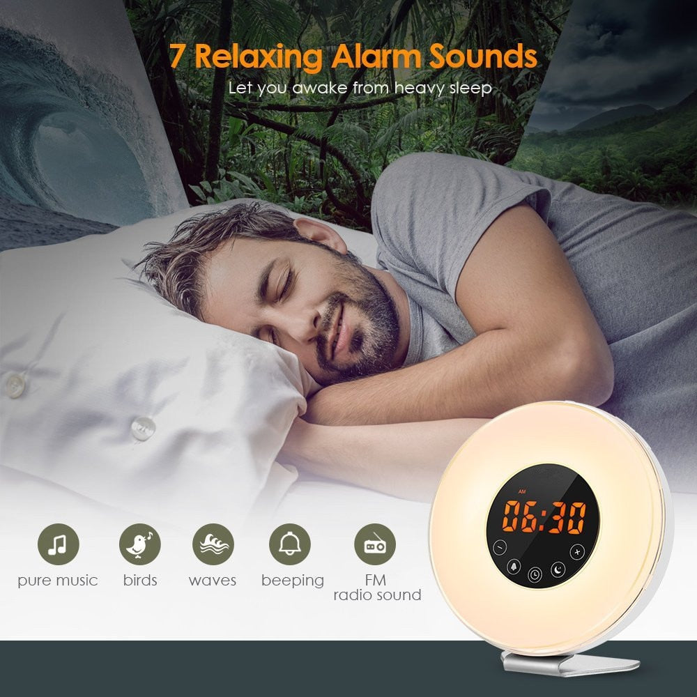 Alarm Clock Radio with LED Sunrise Night Light by HitMyNeed