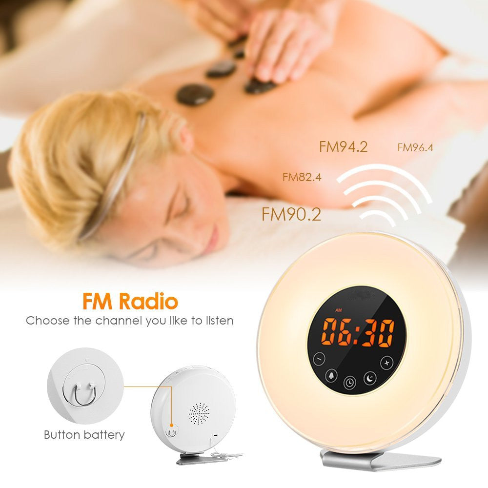 Alarm Clock Radio with LED Sunrise Night Light by HitMyNeed