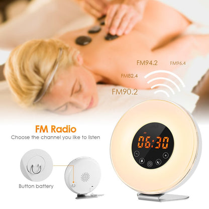 Alarm Clock Radio with LED Sunrise Night Light by HitMyNeed