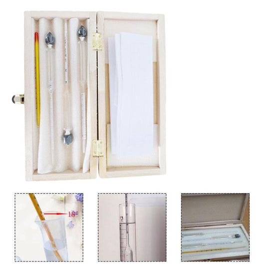 Alcohol Meter & Thermometer 3-Piece Hydrometer Set by HitMyNeed