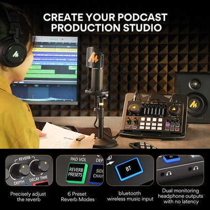 All‑in‑One USB Audio Interface & Podcast Mixer Kit by HitMyNeed