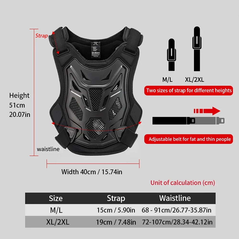 All Season Motocross Chest & Back Armor Vest by HitMyNeed