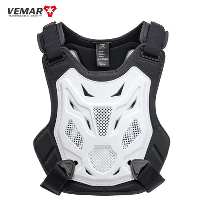 All Season Motocross Chest & Back Armor Vest white m-l by HitMyNeed