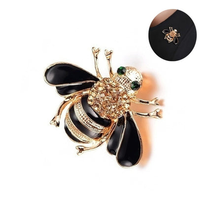 Alloy and Crystal Bee Pin Brooch by HitMyNeed