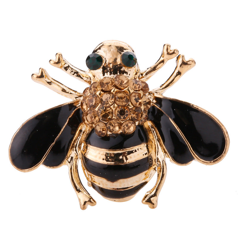 Alloy and Crystal Bee Pin Brooch by HitMyNeed