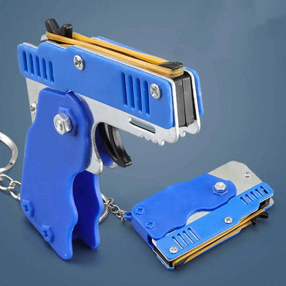 Alloy Keychain Rubber Band Gun with 60 Shots by HitMyNeed