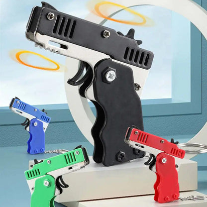 Alloy Keychain Rubber Band Gun with 60 Shots by HitMyNeed