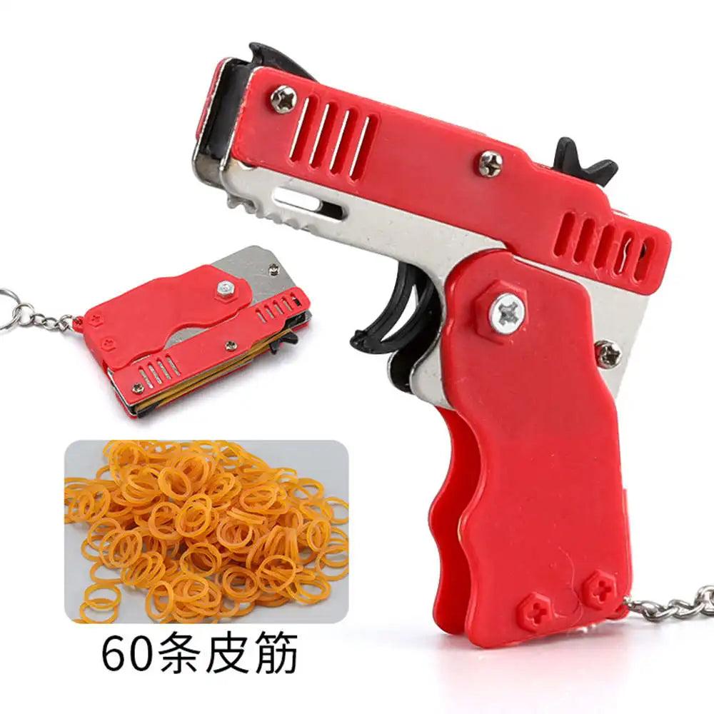 Alloy Keychain Rubber Band Gun with 60 Shots by HitMyNeed