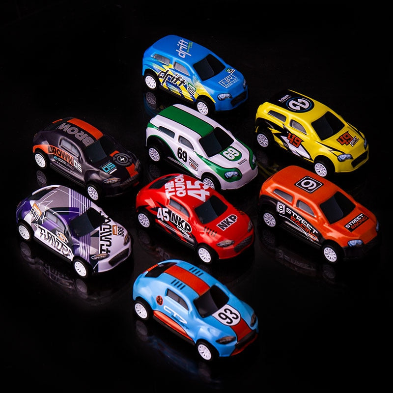 Alloy Metal Pull Back Toy Car Set for Kids (8 Pcs) by HitMyNeed