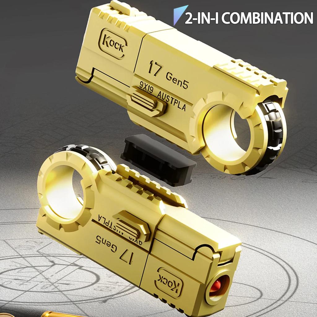 Alloy Pistol Fidget Ring Launcher for Adult Stress Relief by HitMyNeed
