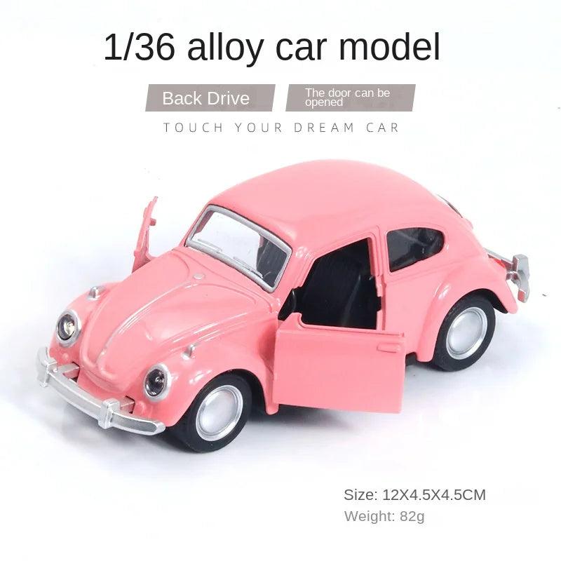 Alloy Vintage Beetle Toy Car with Opening Doors beetle-deep-powder by HitMyNeed