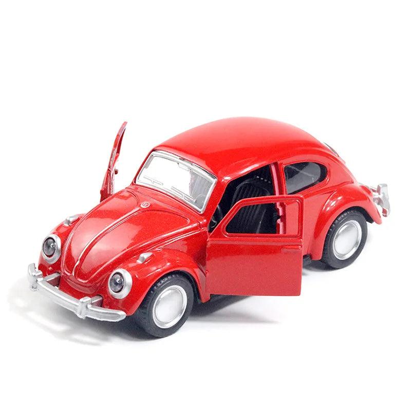 Alloy Vintage Beetle Toy Car with Opening Doors beetle-red by HitMyNeed