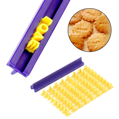 Alphabet Cookie Stamp Embosser with Letters & Numbers by HitMyNeed