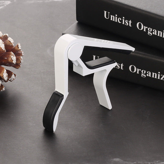 Aluminium Alloy Guitar Capo for Acoustic & Classical white by HitMyNeed