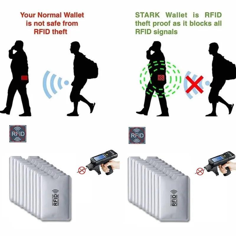 Aluminium RFID Blocking Metal Credit Card Holder 20pcs-silver by HitMyNeed