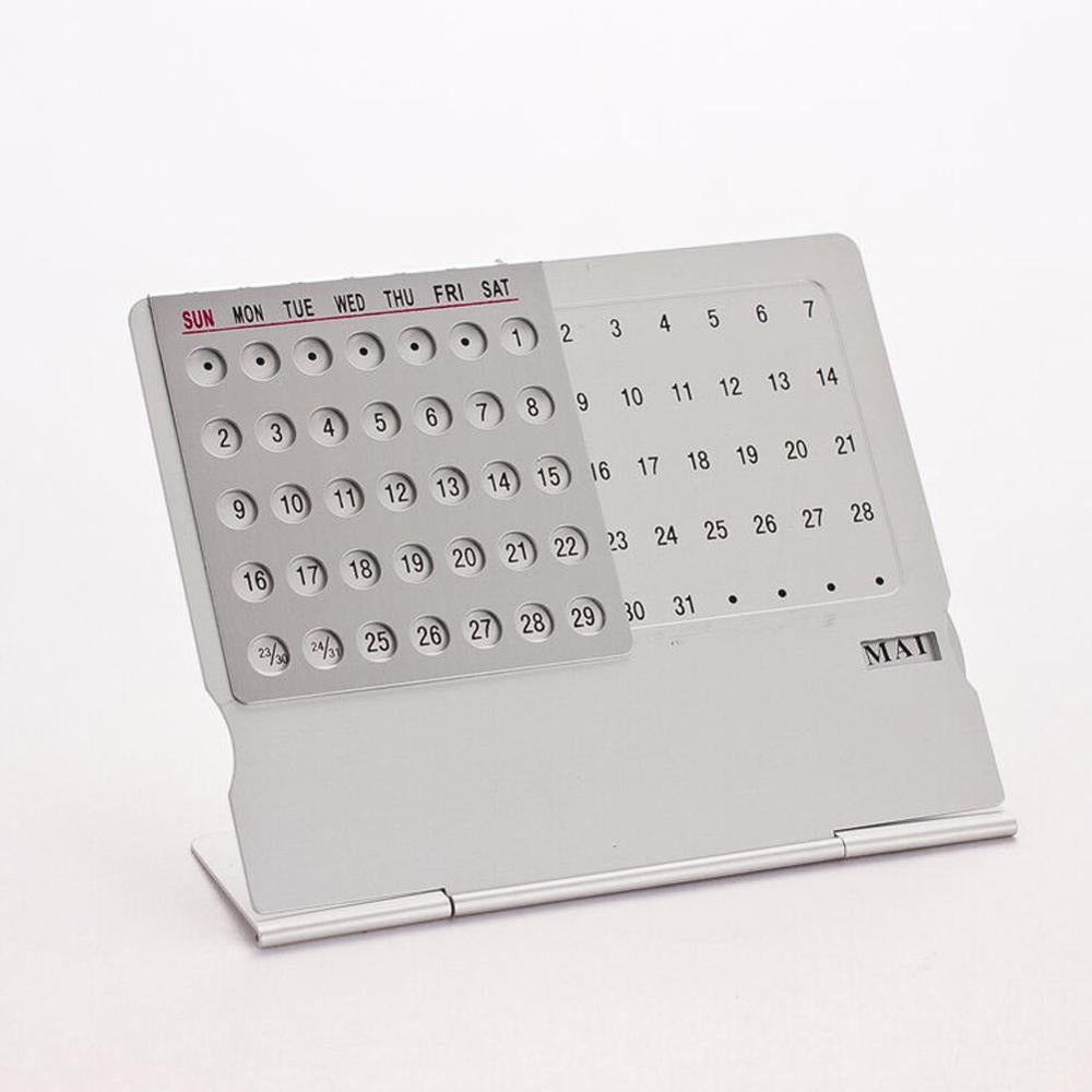 Aluminum 100-Year Perpetual Desk Calendar by HitMyNeed