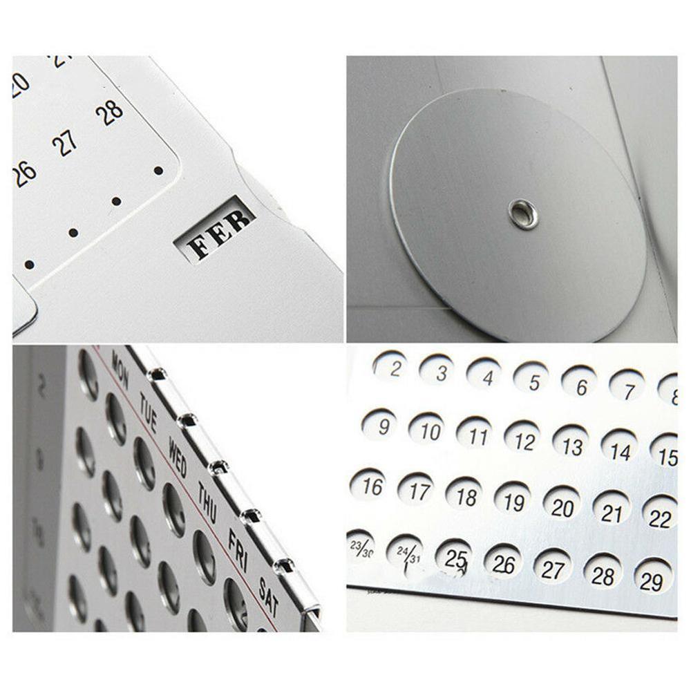 Aluminum 100-Year Perpetual Desk Calendar by HitMyNeed