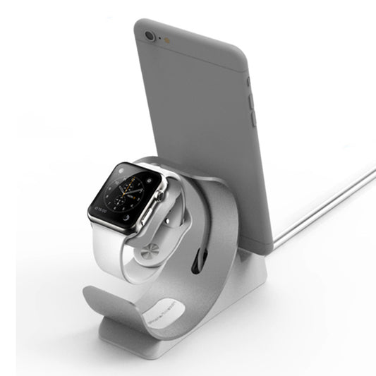 Aluminum 2-in-1 Charging Dock Stand for iPhone & Watch by HitMyNeed
