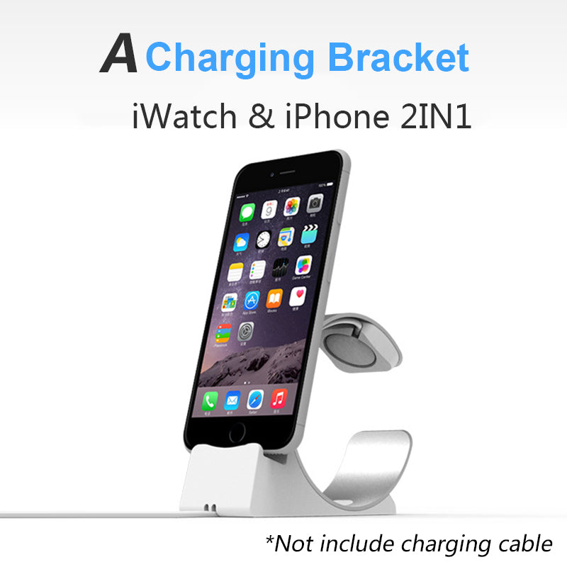 Aluminum 2-in-1 Charging Dock Stand for iPhone & Watch by HitMyNeed