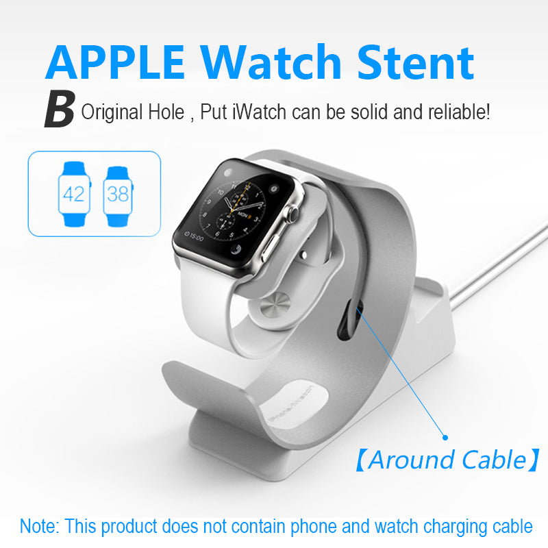 Aluminum 2-in-1 Charging Dock Stand for iPhone & Watch by HitMyNeed
