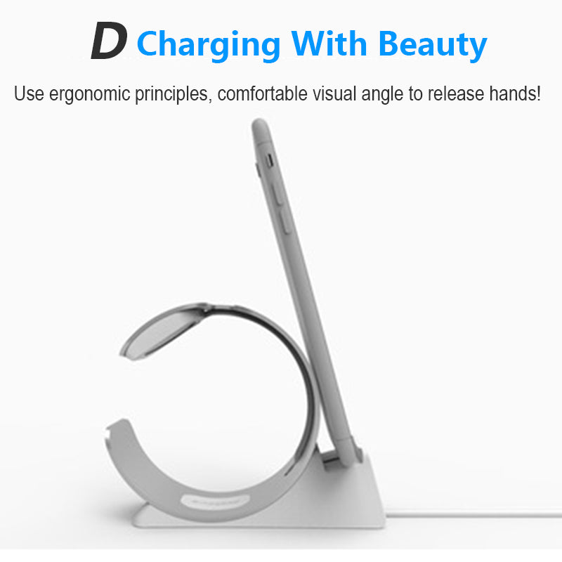 Aluminum 2-in-1 Charging Dock Stand for iPhone & Watch by HitMyNeed