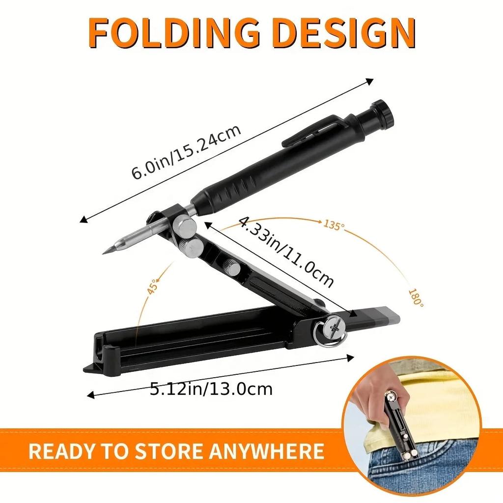 Aluminum Alloy Multi-Function Carpentry Scribing Tool by HitMyNeed