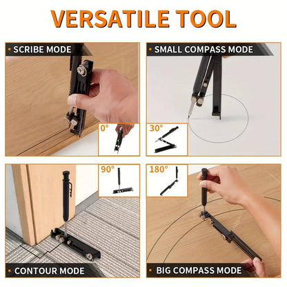 Aluminum Alloy Multi-Function Carpentry Scribing Tool by HitMyNeed