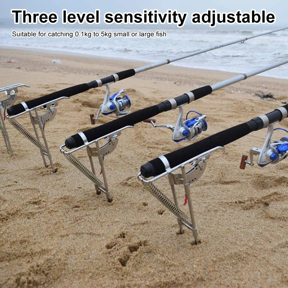Aluminum Automatic Portable Fishing Rod Holder by HitMyNeed