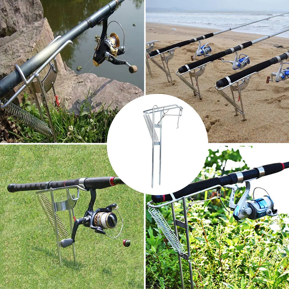 Aluminum Automatic Portable Fishing Rod Holder by HitMyNeed