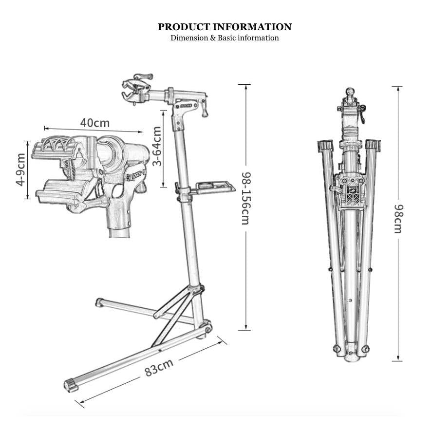Aluminum Bicycle Repair Stand with 360° Clamp by HitMyNeed