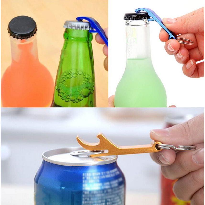 Aluminum Bottle Opener Keychain with Can Tab Lifter by HitMyNeed