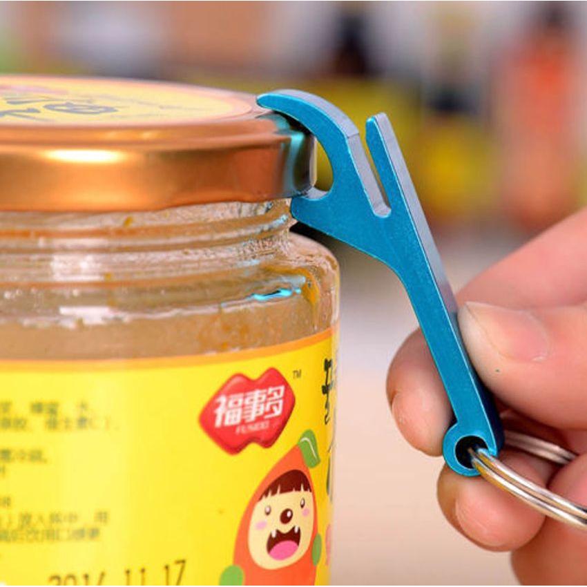 Aluminum Bottle Opener Keychain with Can Tab Lifter by HitMyNeed