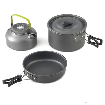 Aluminum Camping Cookware Set for 2-3 People by HitMyNeed