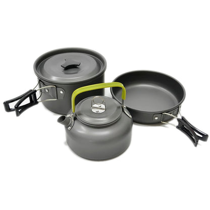 Aluminum Camping Cookware Set for 2-3 People by HitMyNeed